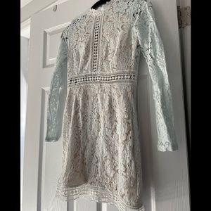 Misguided light blue lace dress